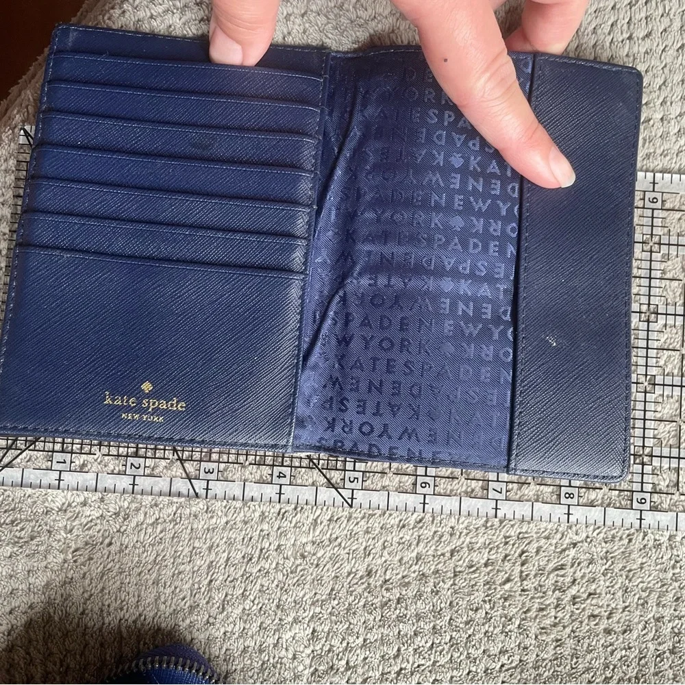 Kate Spade Red and Pink Wallet Bold Stripes - Picture 3 of 3